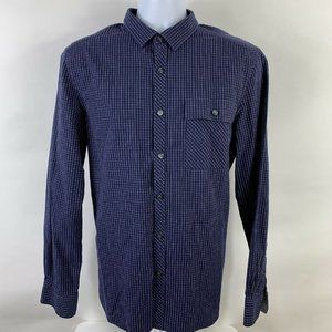 COPY - Kenneth Cole Button Down Shirt Mens Large Long Sleeve Blue Check Busines…
